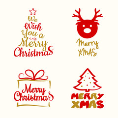 Christmas icons - collection. Vector.