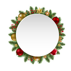 Christmas Banner With Balls