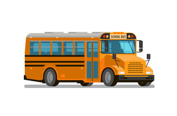 School bus. Flat style, vector illustration