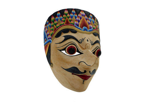 Indonesische Maske, Topeng, Javanese Wayang, Maschera