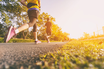 Marathon running race, Run up the mountain road.