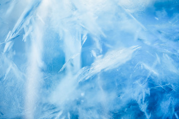Fototapeta na wymiar blue frozen texture of ice