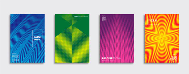 Vector cover designs. Future Poster template. Smartphone modern background set.