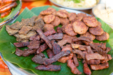 Smoky lao meat barbecue selection