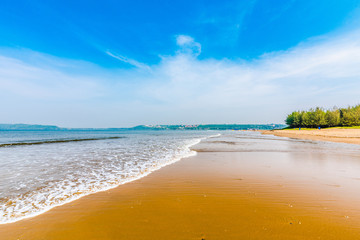Beautiful beach from Miramar, Goa