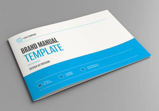 Brand Manual Layout with Blue Accents