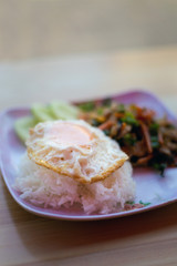 Lao chicken stirfy with egg