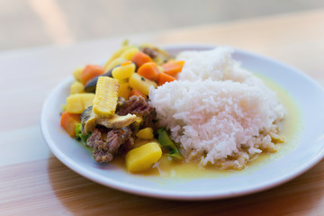 Lao hot beef vegetable stirfy
