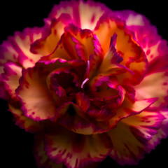 Carnation on black