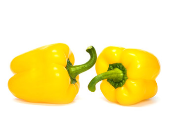 Yellow pepper isolated on white