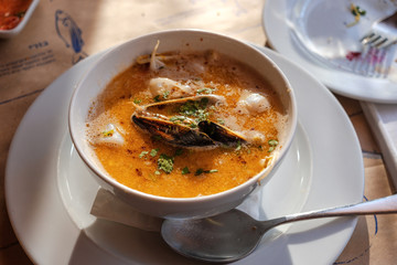 Seafood soup.