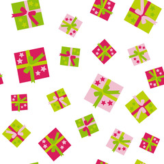 Vector seamless pattern of gift box background