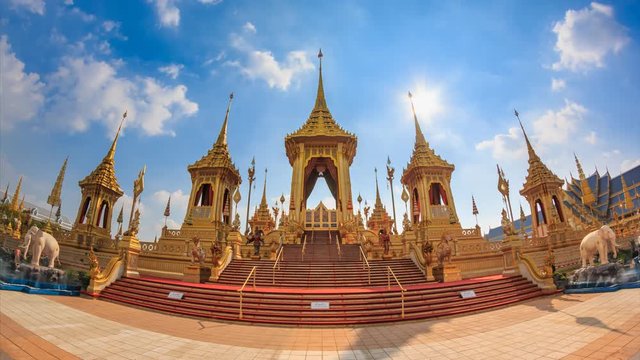 The Royal Crematorium Of King Bhumibol Adulyadej, Thailand 4K Time Lapse 
