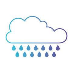 cloud with rain in degraded blue to purple color contour