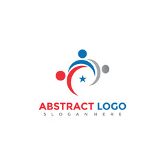 Abstract people Logo Design. Vector Illustrator Eps. 10