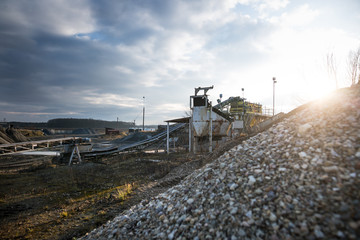 Sand mining with sand replenishment system, sorting sand