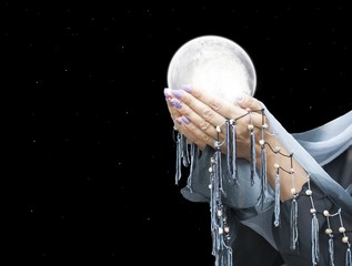 Light in dark sky .  Religion background . Ramadan background . Paradise heaven .   praying hands...