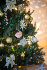 Christmas decorations, Christmas tree, gifts, new year