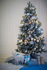 Christmas decorations, Christmas tree, gifts, new year