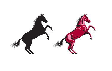 Horse isolated. Vector illustration.