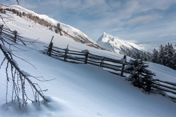 Winterlandschaft in den österreichischen Alpen