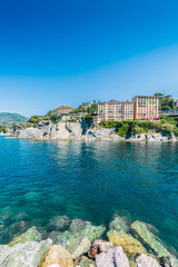 Camogli in Cinque Terre, Liguria, Italy.