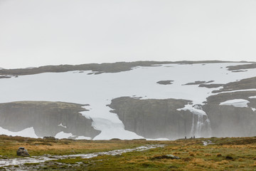 Snowy mountains in Norway