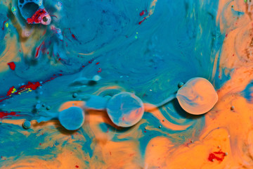 Obraz na płótnie Canvas Texture Color Bubbles Oil Milk Paint Soap