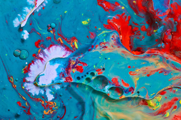 Texture Color Bubbles Oil Milk Paint Soap