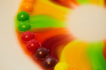 Skittles Rainbow in Water