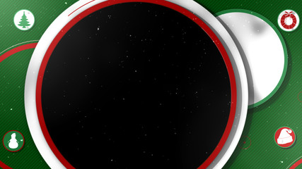 Concentric Animated Circles Overlay with Holiday Elements