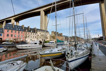 Foto auf Acrylglas Tor Der Hafen von Léguer in Saint-Brieuc in der Bretagne