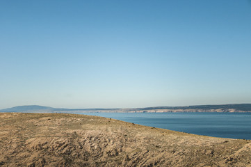 Krk, view of the coast in a sunny day