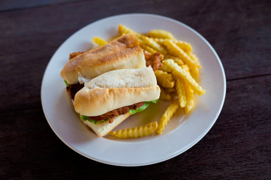 Lao crispy pumkin baguette sandwich