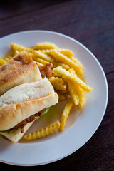 Lao crispy pumkin baguette sandwich