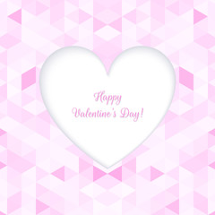 Greeting card. Space for text in shape of heart. A wish for love and happiness.