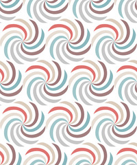 Obraz premium Abstract geometric seamless pattern. Movement of spirals and circles.