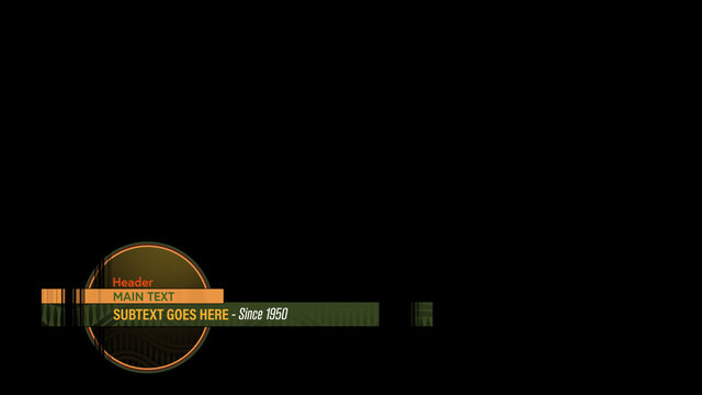 Green & Yellow Circle Lower Third