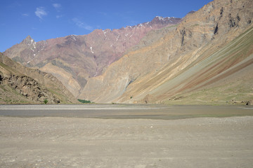 Beautiful Bartang Valley near Savnon, Pamir Mountain Range, Tajikistan