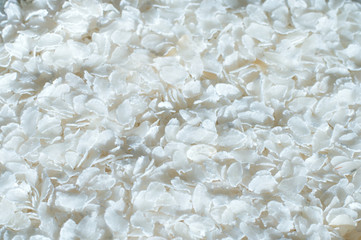Flattened rice flakes.