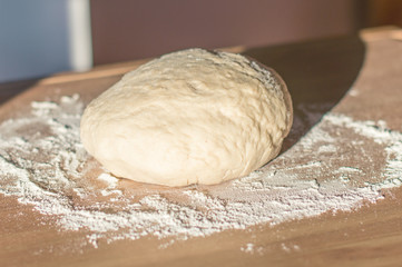 Raw dough for croissants.