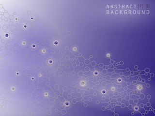 Structure molecule and communication, atom, neurons. Science concept for your design. Connected lines with dots. Medical, technology, chemistry, science background. Vector illustration.