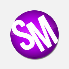 sm letter logo circle