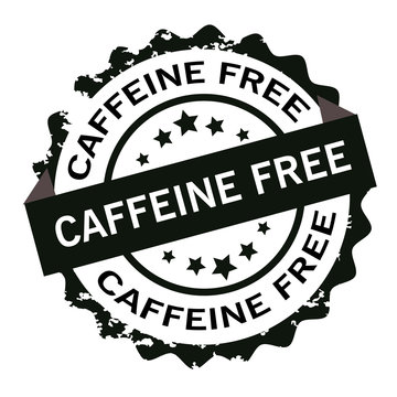 Caffeine free stamp.Sign.Seal