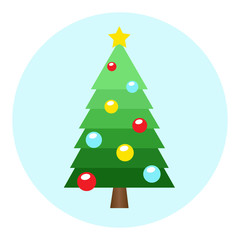 Christmas tree simple vector design