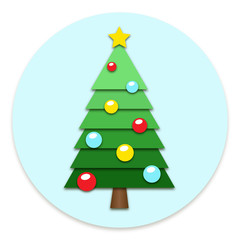 Christmas tree simple vector design