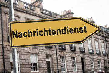 Obraz premium Schild 238 - Nachrichtendienst
