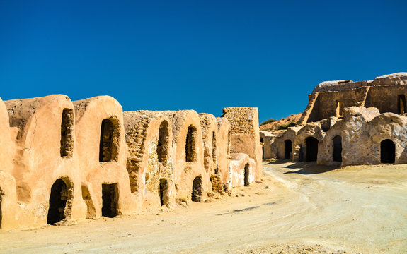 Ksar Hallouf, a fortified village in the Medenine Governorate, Southern Tunisia