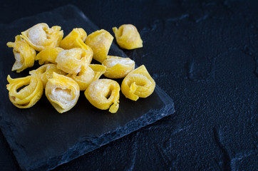 Freshly prepared Italian tortellini