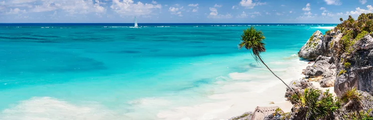 Türaufkleber Strand und Meer Caribbean beach